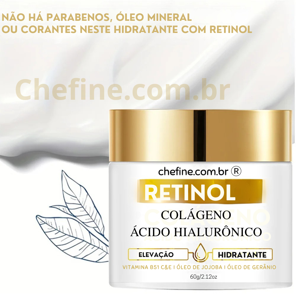 Creme Facial de Retinol Hidratante Removedor de Rugas