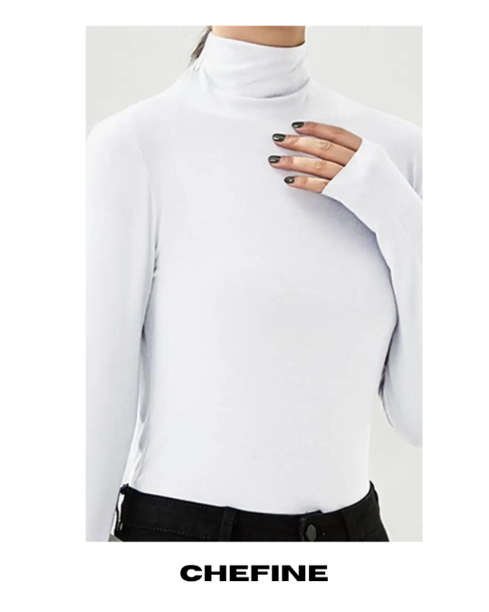 Blusa Gola Alta Manga Longa