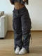 Calça Cargo Feminina Vintage Cinza