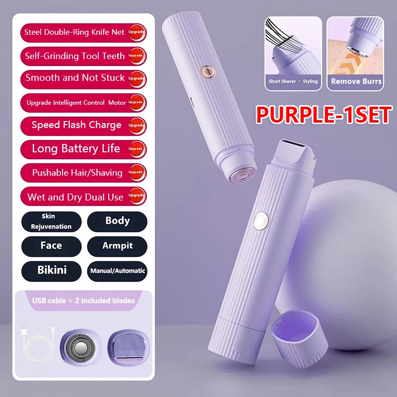 Depilador Elétrico Recarregável com Navalha Dupla Chefine