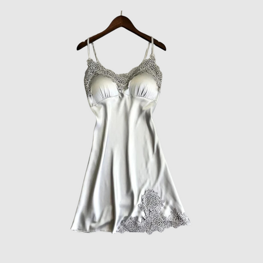 Vestido Pijamas Curta De Seda
